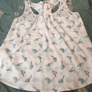 Lauren Conrad medium dressy tank top ruffles on back